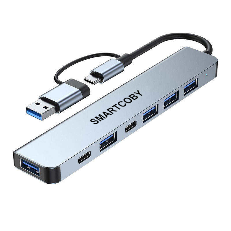 7 IN 1 USB Hub USB3.0 & USB-C TO USB 3.0 & USB2.0 HUB USB C Docking Station for MacBook Pro, XPS and More